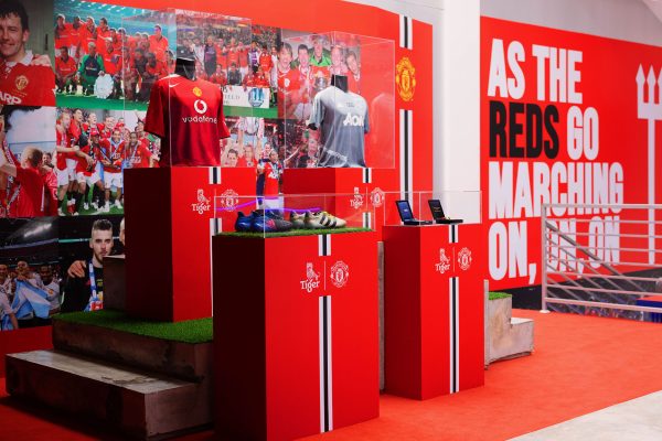 The Manchester United gallery features memorabilia celebrating the club's legacy.