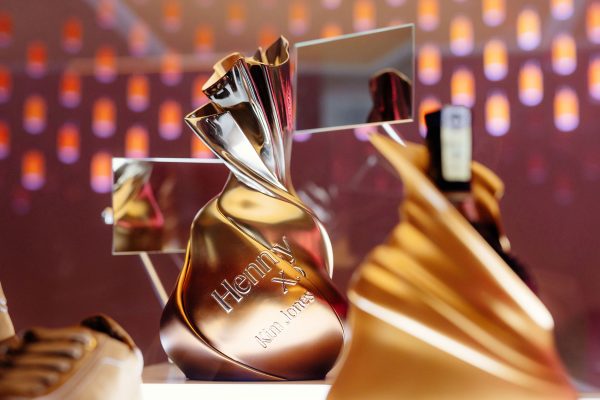 The Hennessy X.O x Kim Jones Limited Edition, the centrepiece of the exhibition—the iconic Hennessy X.O bottle reimagined in couture silhouette.